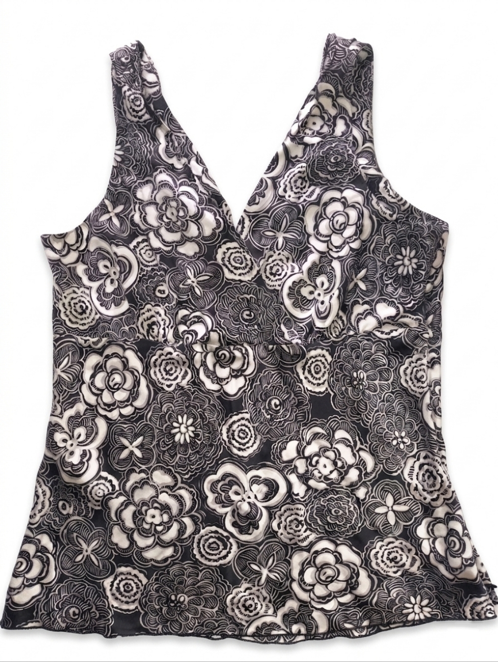 Vintage Silk Old Navy Floral Tank Top | Size L